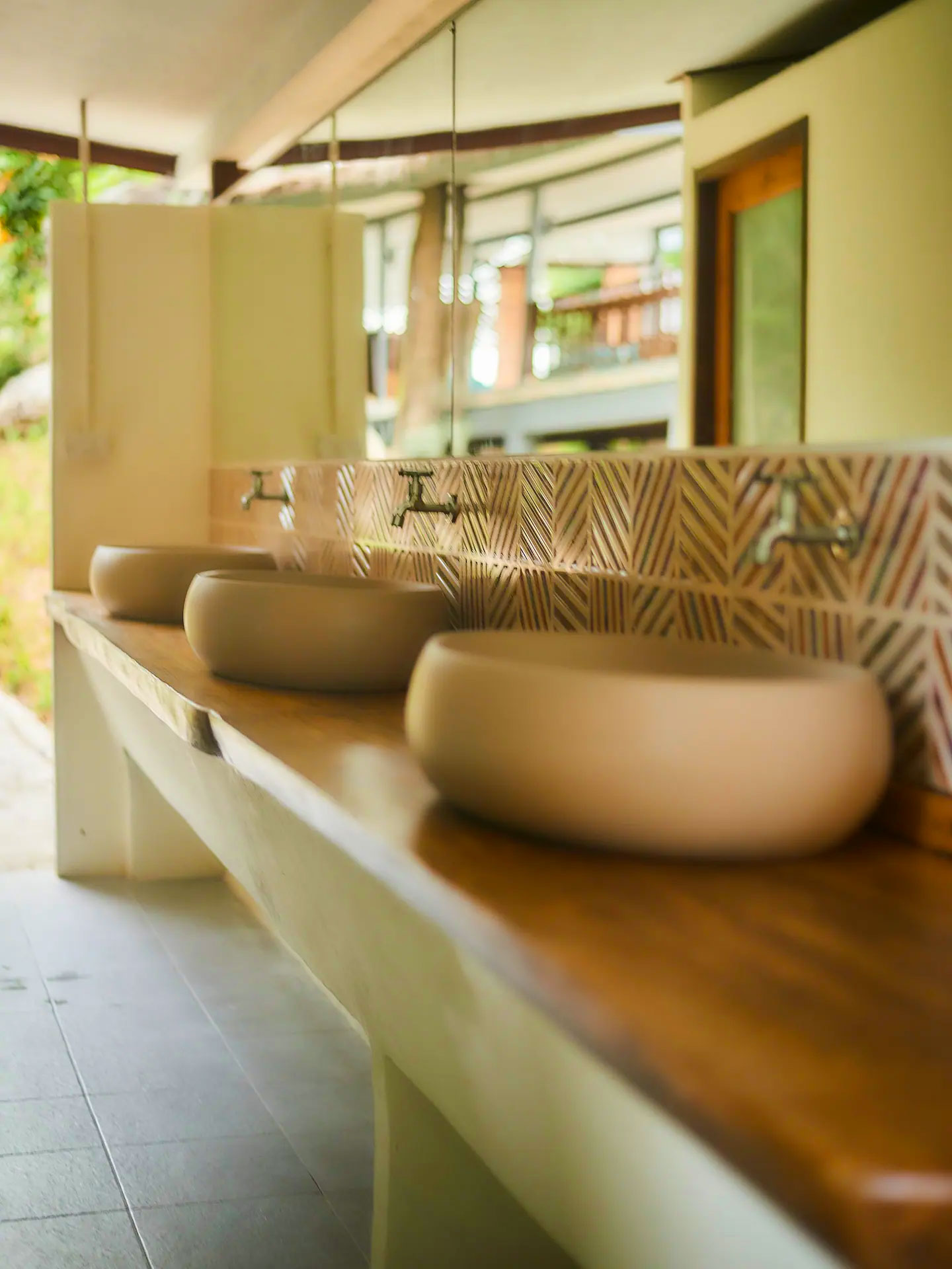 Shared bathroom with eco-friendly fixtures – Tribe Loft Dorm