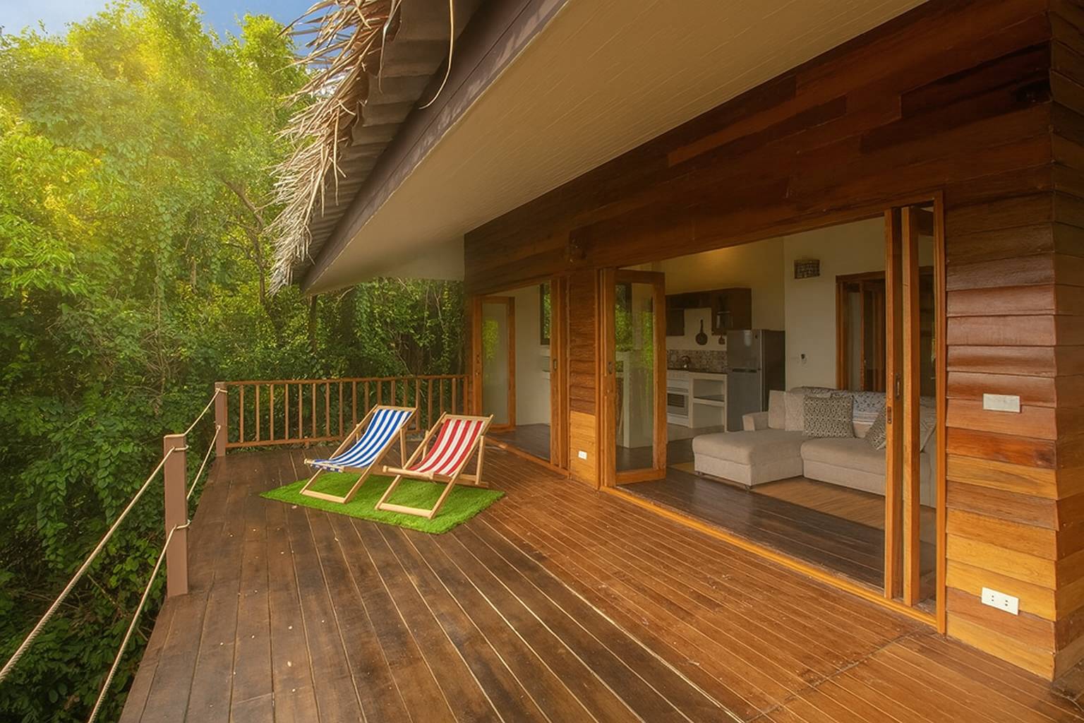 Private villa terrace with sea and jungle views – Canopy Sea View Jungle Villa