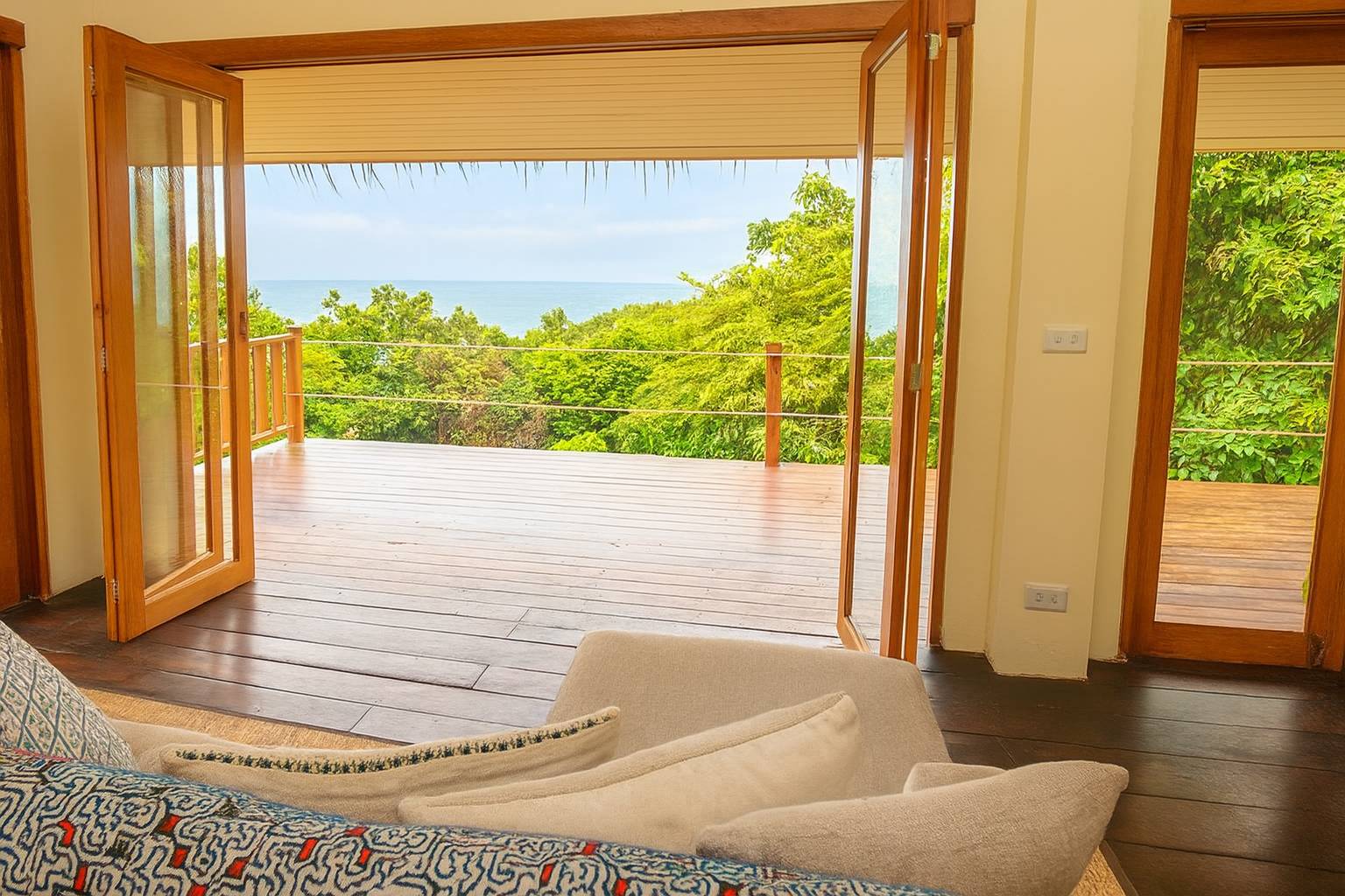 Sunset view from the jungle villa deck – Canopy Sea View Jungle Villa